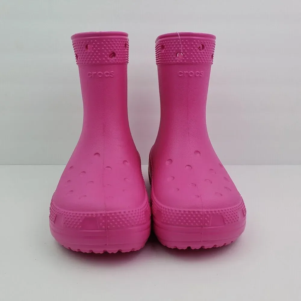 Crocs Classic Boot Girls Size 3Y Pink Pull On Comfort Boots Shoes 208544-6UB
